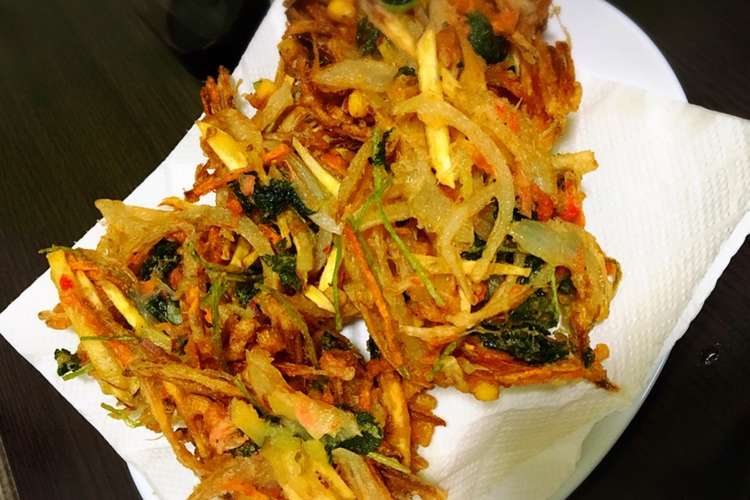 簡単 丸亀製麺風ふわふわサクサクかき揚げ レシピ 作り方 By ニ児のmama クックパッド